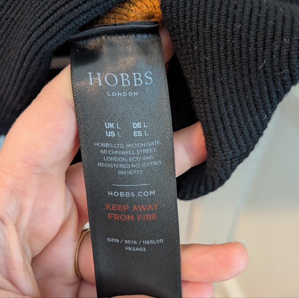 Hobbs London Black Mock Neck Sweater - Size L - Picture 8 of 12